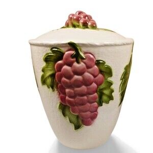 Vintage Maddux Of California Pottery Cookie Jar 3112 GRAPE AND LEAVES USA
